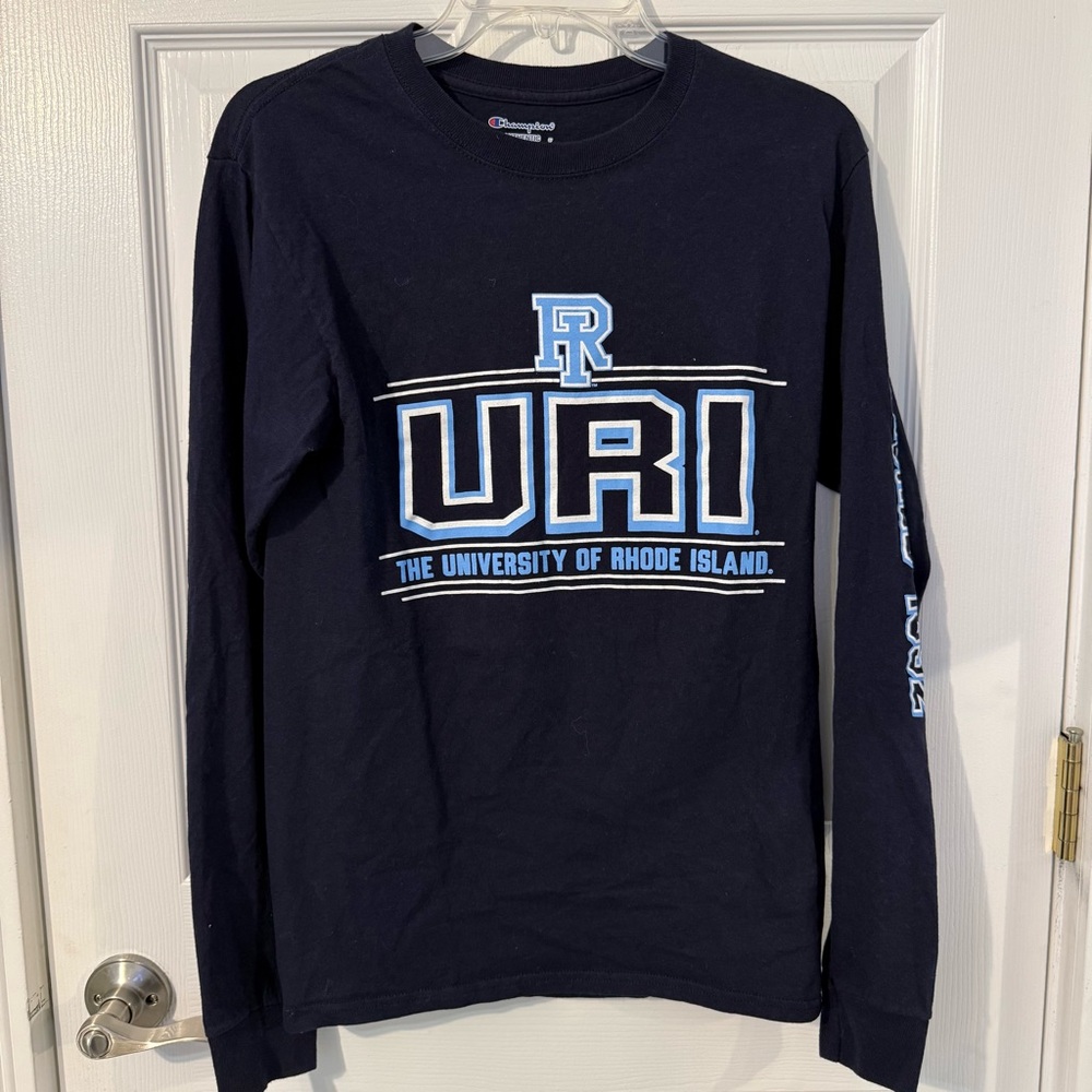 Champion Navy URI Long Sleeve Tee